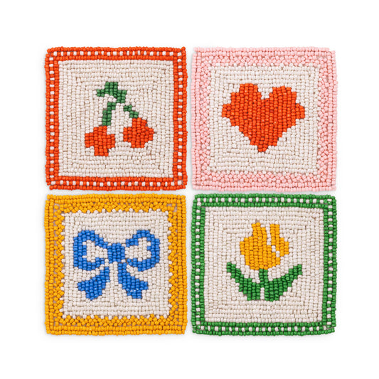 Cute Quilts | Beaded Coaster Set