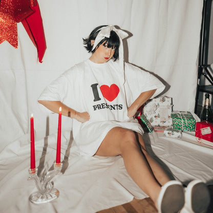 I Heart Presents | White Tee