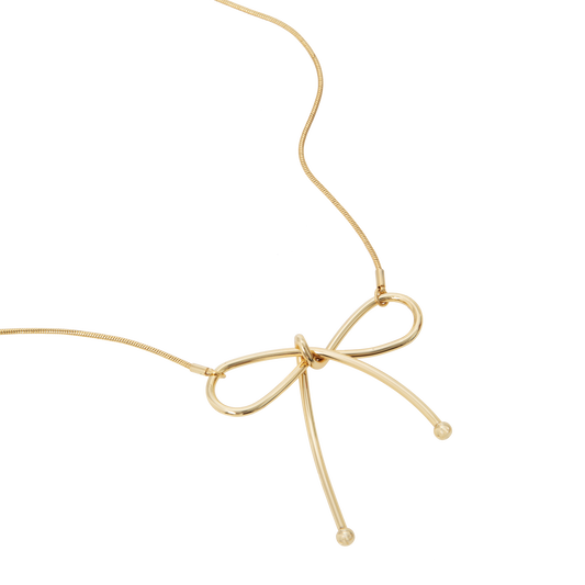 Bow Necklace | Gold