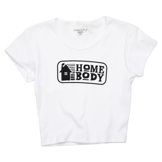 Home Body | White Cropped Tee