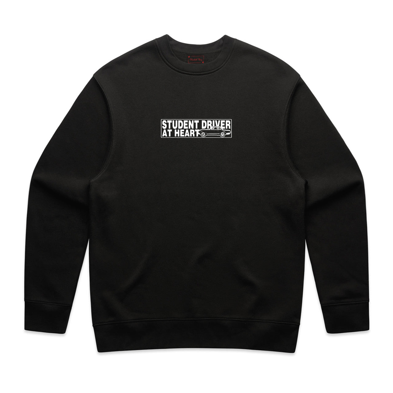 Student Driver at Heart | Black Crew Neck