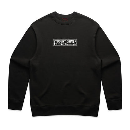 Student Driver at Heart | Black Crew Neck